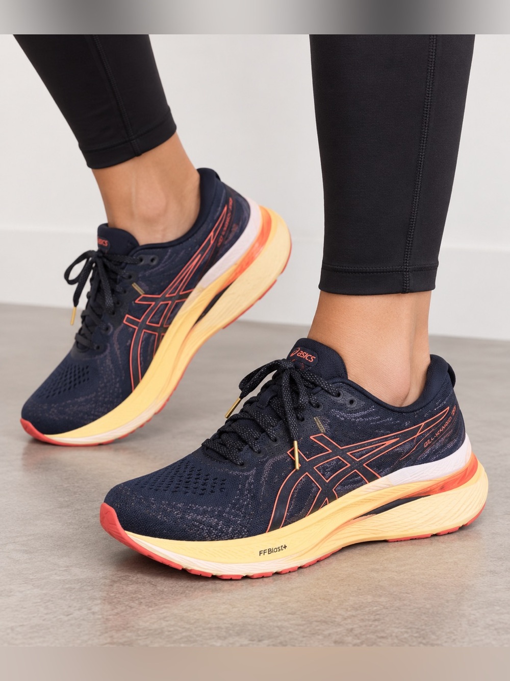 ASICS Gel-Kayano 29 Women’s Running Shoes Navy Coral Size 9.5 Stability Sneakers